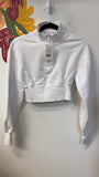 Offline by Aerie White Cropped Sweatshirt, XS