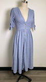 Free People Blue Love of My Life Midi Shirtdress, XS
