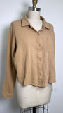 Gilli Brown Gauze Top, M