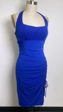 City Studio Blue Fitted Dress, L
