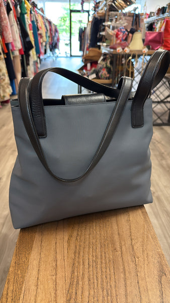 Coach Gray Nylon Shoulder Bag, 13.5"x10.5"