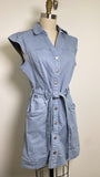 Skies Are Blue Denim Belted Dress, L