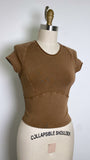 We the Free People Brown Top, S