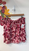 Express Floral Smocked Skirt, XL