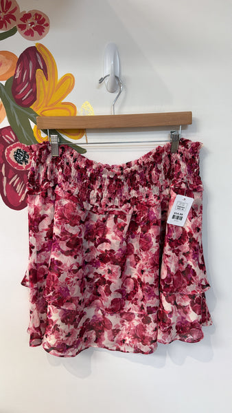 Express Floral Smocked Skirt, XL