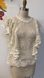 New Lily McBee Lace Ivory Top, M