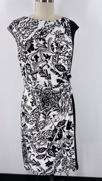 Chaps Black/White Dress, L