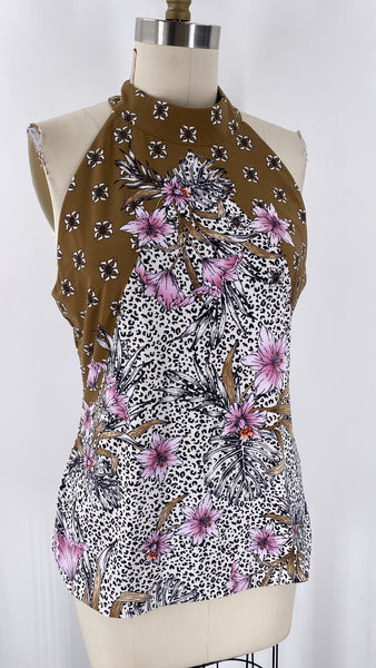 White House Black Market Print Top, L