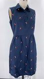 Brooks Brothers Navy Bird Print Dress, 8