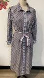 St. John's Bay Button Front Belt 100% Cotton Dress, L