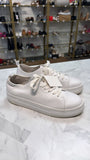 Deltan White Leather Shoes, 8
