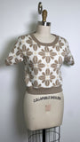 New Knit Mix Brown Cropped Sweater, L (runs small)
