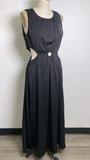 New Entro Black Side Cutout Dress, L