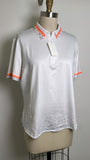 Lucky in Love White/Gray Top, L