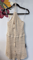 New Lulus Crochet Halter Romper, XL