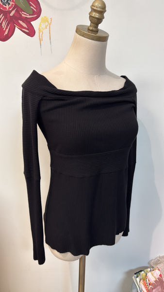 Bailey 44 Black Off Shoulder Sweater, L