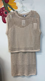 Steve Madden 2pc Crochet Skirt + Top, M