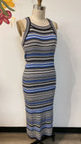 White House Black Market Black/Blue Dress, S