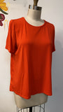Eileen Fisher Red Tencel Tee, M