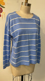 J. Jill Blue Stripe Top, M