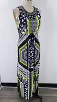 NY Collection Black/Green Dress, XS Petite