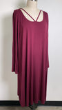 Boutique Burgundy Dress, 1X