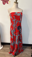 Venus Red Strapless Dress, XL