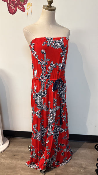 Venus Red Strapless Dress, XL