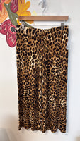 Lauren Ralph Lauren Animal Print Wide Leg Pants, M Petite