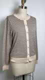 New Ann Taylor Tan/Black Stripe Sweater, L
