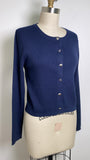 Loft Blue Sweater with Starfish & Seashell Buttons, L