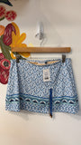 Cabana Life Blue Print Swim Skort, M (retail $52)