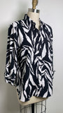 Chico's Black Zebra Print Top, 14