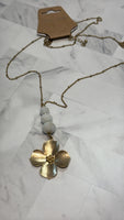 Canvas Style Gold Necklace, 30"-32"