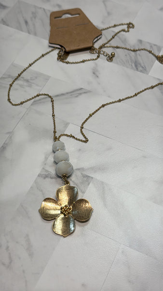 Canvas Style Gold Necklace, 30"-32"