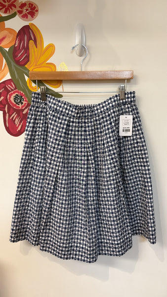 J. Crew Blue Gingham Skirt, 8