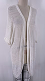 Viola White Open Stitch Cardigan, S