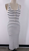 H&M White/Black Stripe Dress, XS