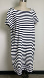 Talbots White/Blue Stripe Dress, 2X