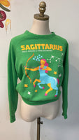 Midnight Rider Green Sagittarius Sweatshirt, XS