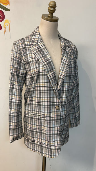 So Plaid Blazer Jacket, XS