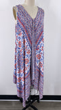 One World Blue/Red Dress, L