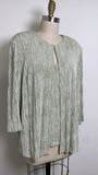 Alex Evenings 2pc Green/Silver Jacket + Top, 2X