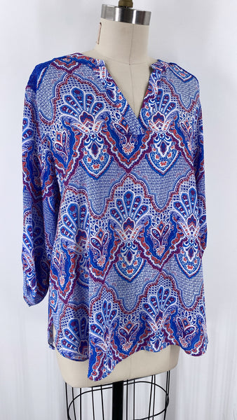 Zac & Rachel Blue Top, XL