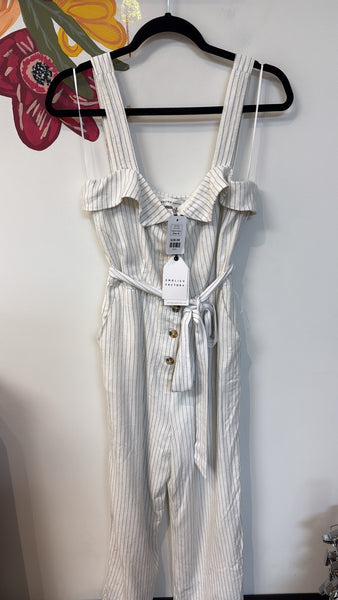 New English Factory White Jumpsuit, M (retail $118)