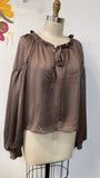 Blu Pepper Brown Top, L