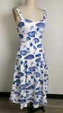 Avec Les Filles Blue Fish Print Dress, 6