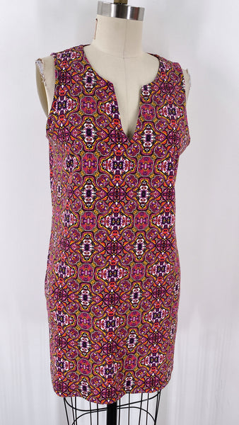 Lands End Print Dress, M Petite