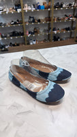 Lucky Brand Blue Tie Dye Flats, 8.5