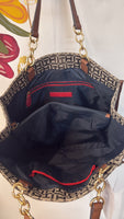 Tommy Hilfiger Brown Shoulder Bag, 12.5"x14"